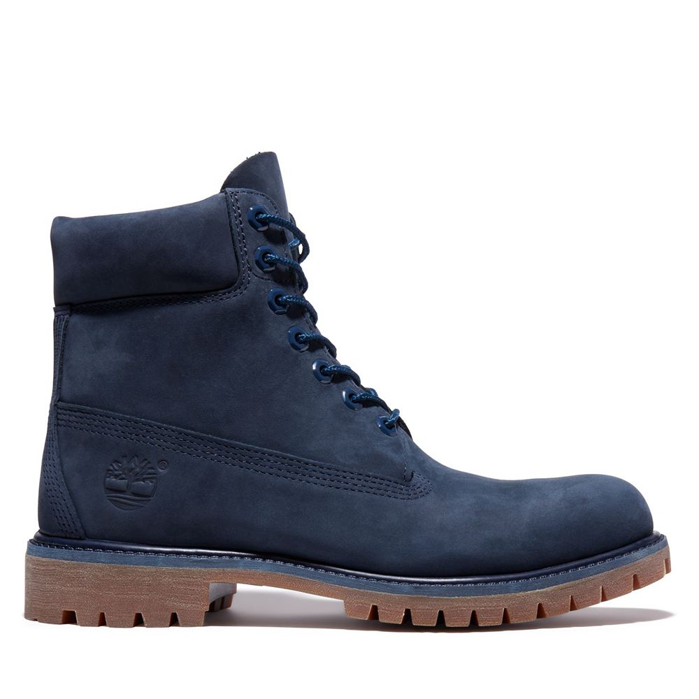 Botas de Nieve Timberland Hombre 6-Inch Premium Waterproof Azul Marino - Chile OJC-408795